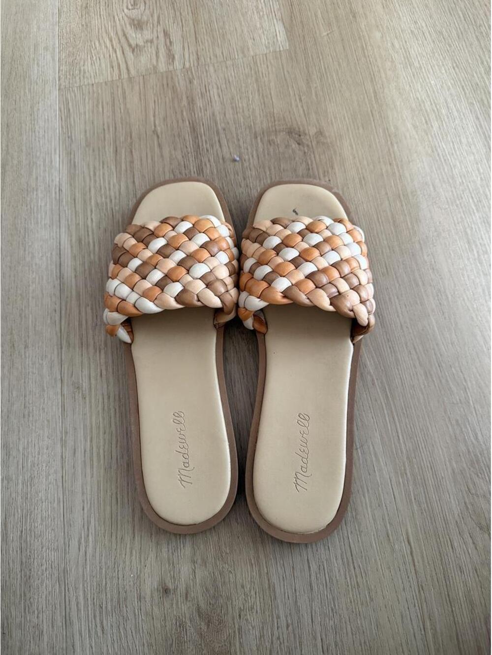 Madewell tan & brown woven leather sandals